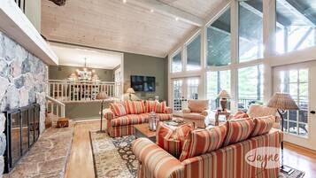 Televisor, llar de foc i estèreo