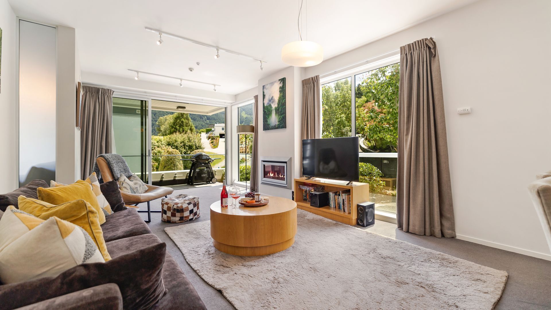 TV, fireplace, DVD player