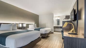 Skrivebord, skrivebord for bærbar PC, wi-fi (inkludert) og sengetøy