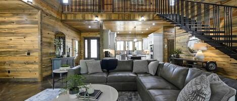 TV, fireplace, video games, DVD player