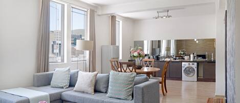 Apartment | Living area | 32-inch Smart TV with digital channels, streaming services