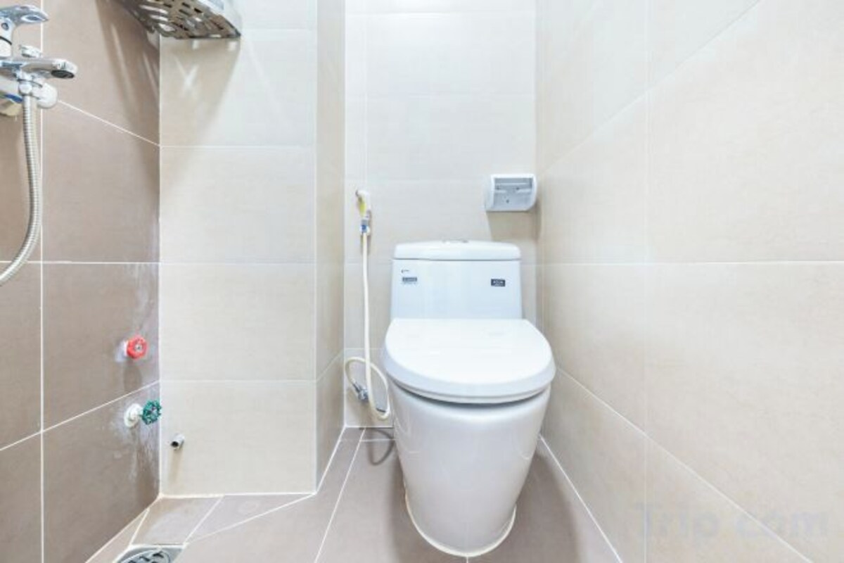 Bathroom | Shower, hair dryer, towels, soap
