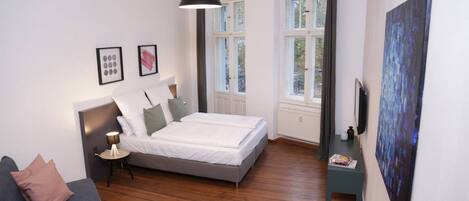 1 bedroom, in-room safe, iron/ironing board, travel cot