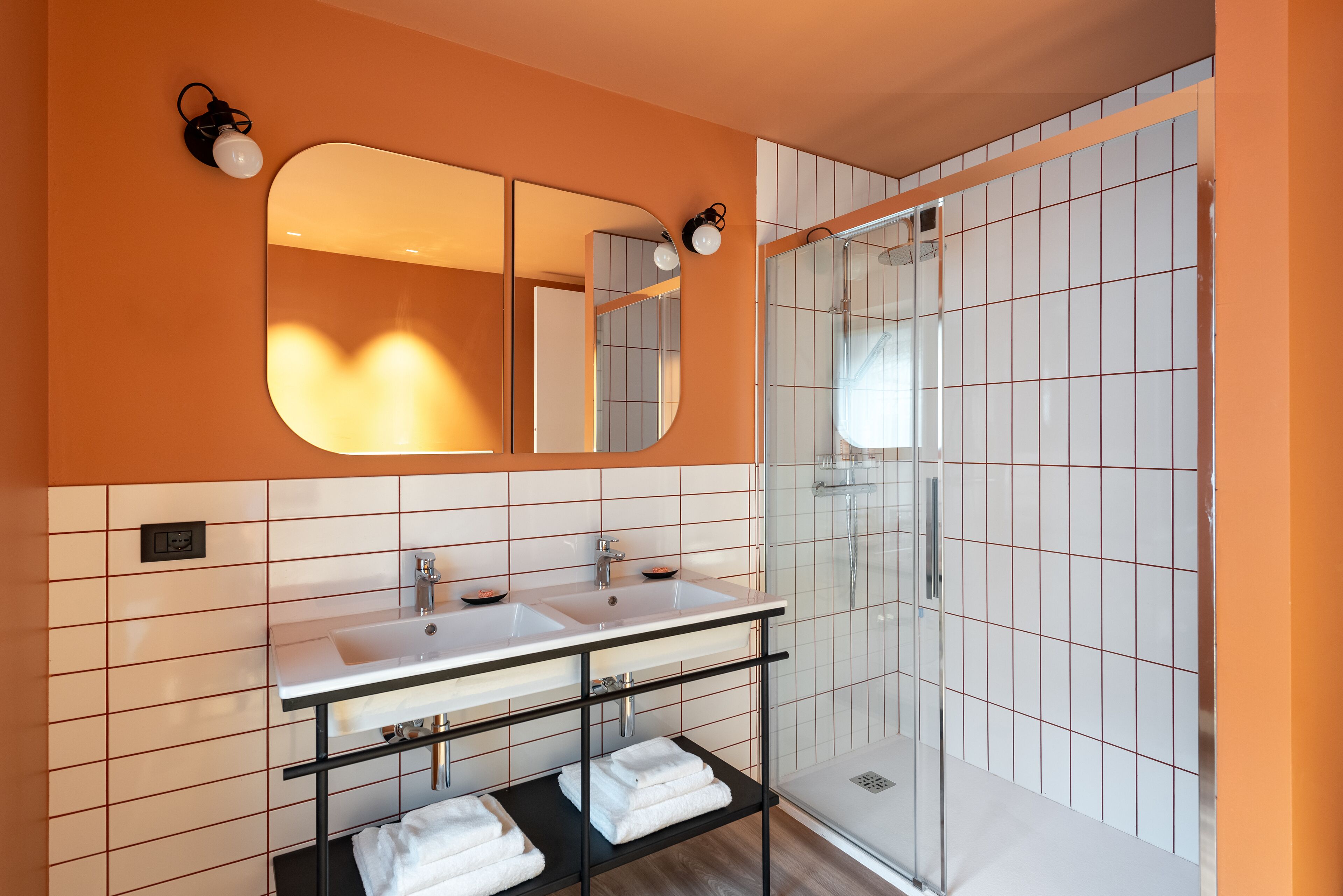 superior room (armonia) | bathroom | shower, rainfall showerhead, designer toiletries, hair dryer