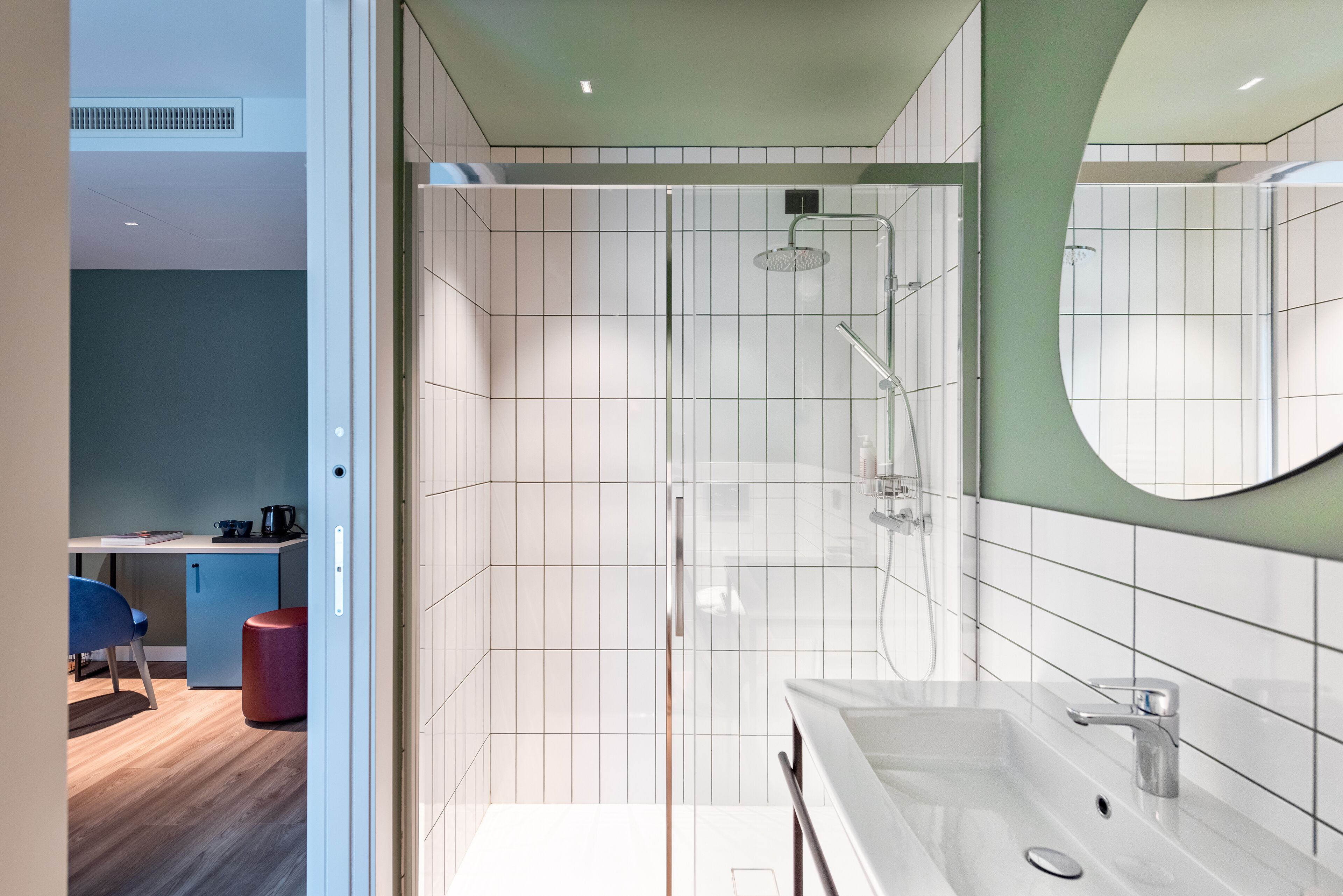 superior room (armonia) | bathroom | shower, rainfall showerhead, designer toiletries, hair dryer