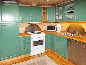 Fridge, microwave, stovetop, dishwasher