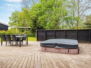 Outdoor dining - 6 Person Holiday Home in Borkop (Borkop)