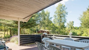 Balcony - Lush Holiday Home in Knebel With Rooftop Terrace (Knebel)