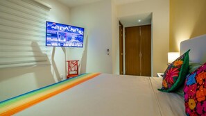 1 bedroom, iron/ironing board, WiFi, bed sheets - Romantic Zone Escape | 1BR w/ 2 Pools & Gym (Puerto Vallarta)