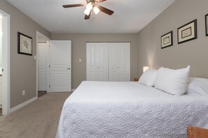 2 bedrooms, iron/ironing board, travel cot, WiFi