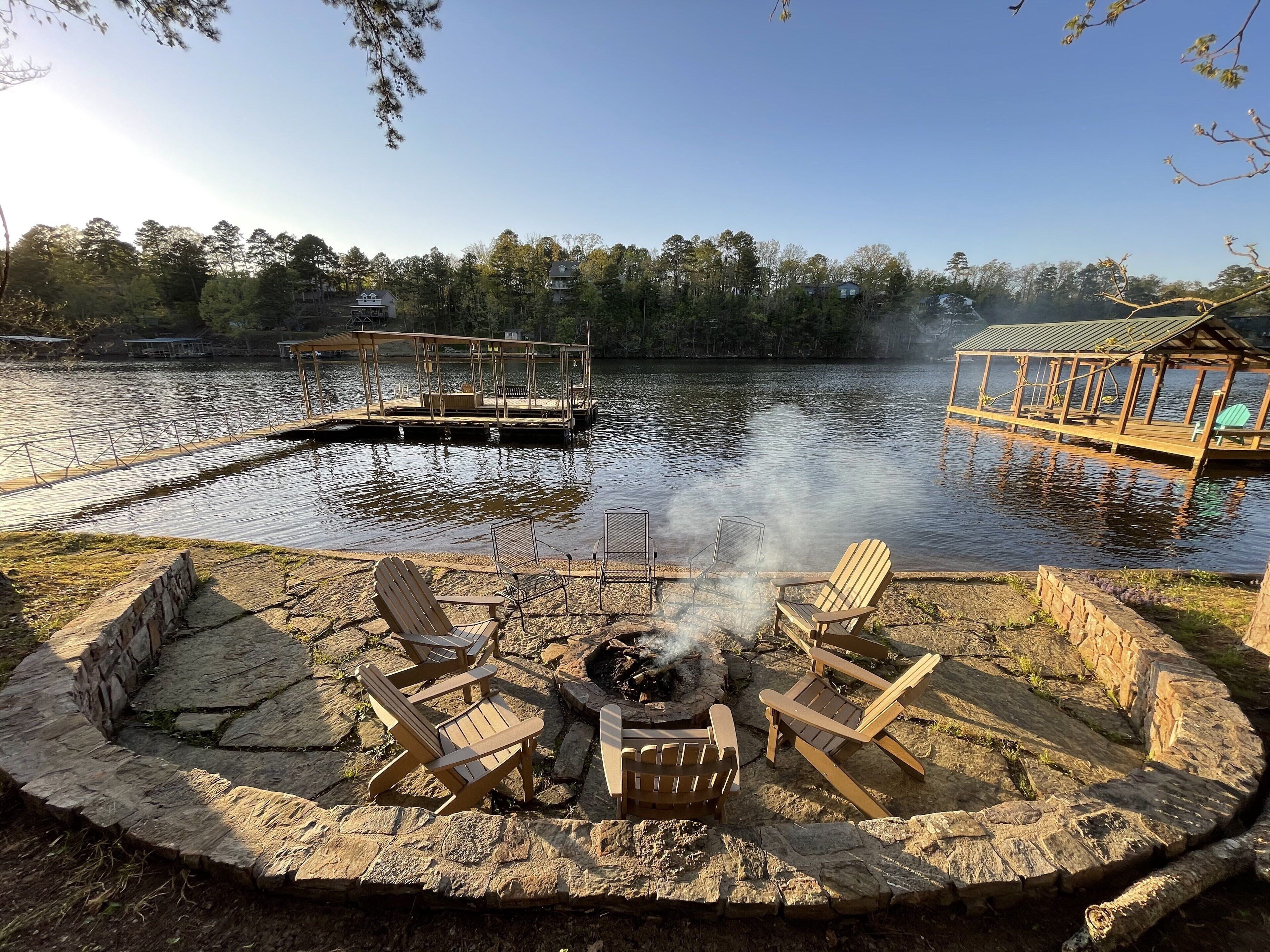 Updated Lake House on Large Lot with Huge Covered Deck, Boat Dock & Hot Tub!