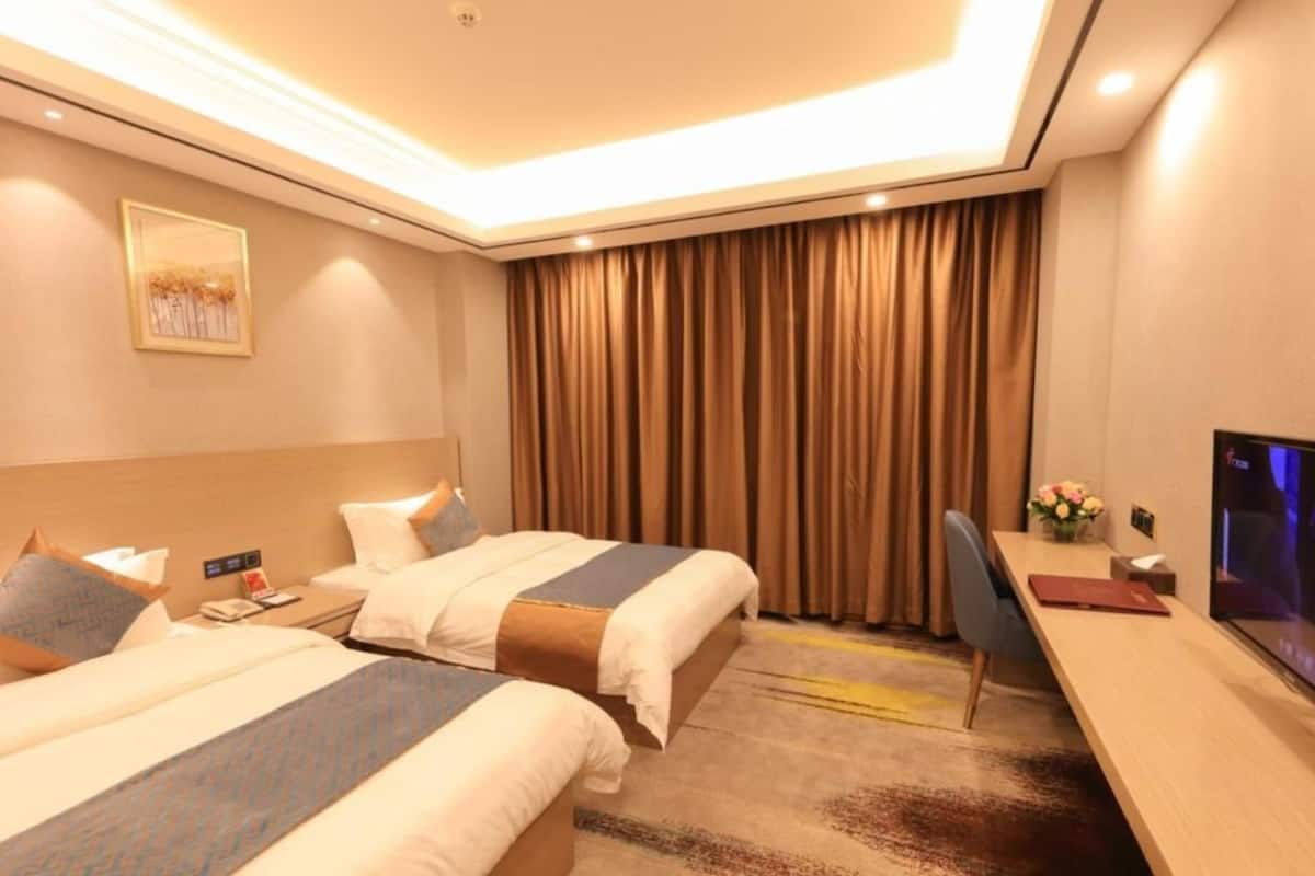 Elite-Zweibettzimmer | Verdunkelungsvorhänge, kostenloses WLAN, Bettwäsche