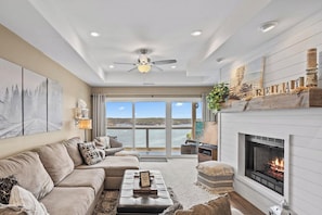 Fireplace, DVD player