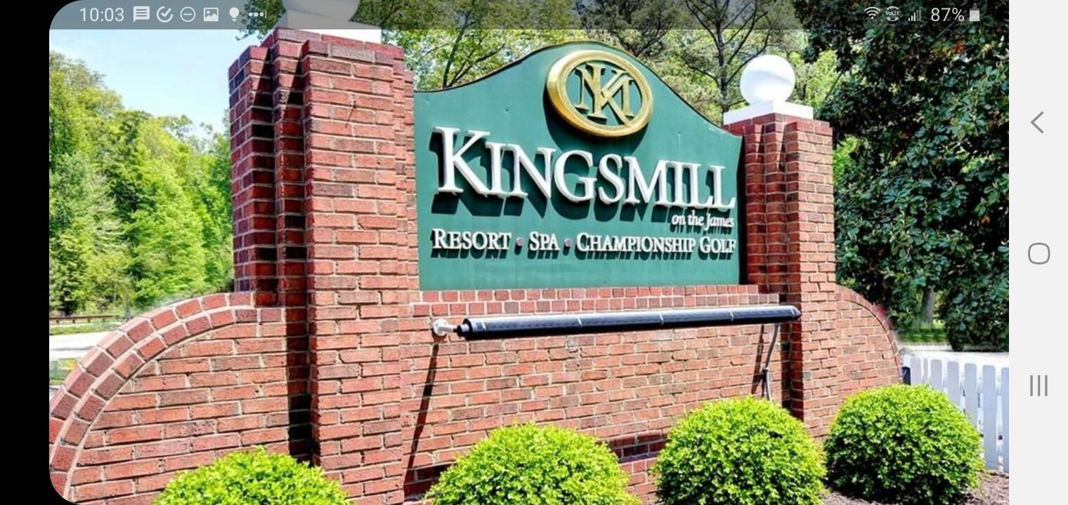 Entrance from Rt 199 from I-64 
Gated community with own police dept 