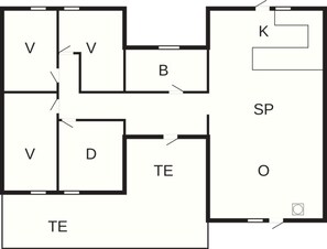 House | Floor plan - 6 Person Holiday Home in Hvide Sande (Hvide Sande)