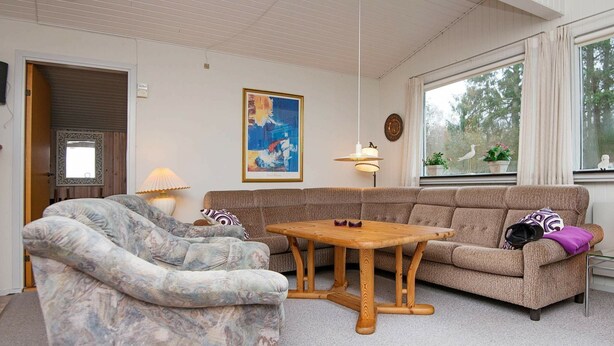 Living room - Enticing Holiday Home in Jutland With Roofed Terrace (Glesborg)