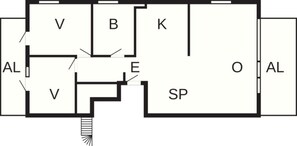 Apartment | Floor plan - Holiday Home in SÃ¦by (Sæby)