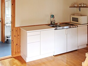 Fridge, microwave, coffee/tea maker