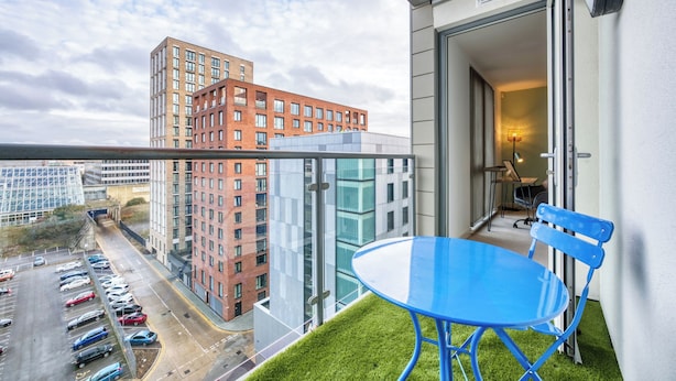 Leilighet – business, 1 soverom, kjøkken, byutsikt | Terrasse/patio