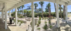 Outdoor dining - Seascape on Perdido Key, FL Beach and Bay Front home! (Pensacola)