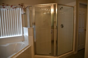 Hair dryer, towels, toilet paper