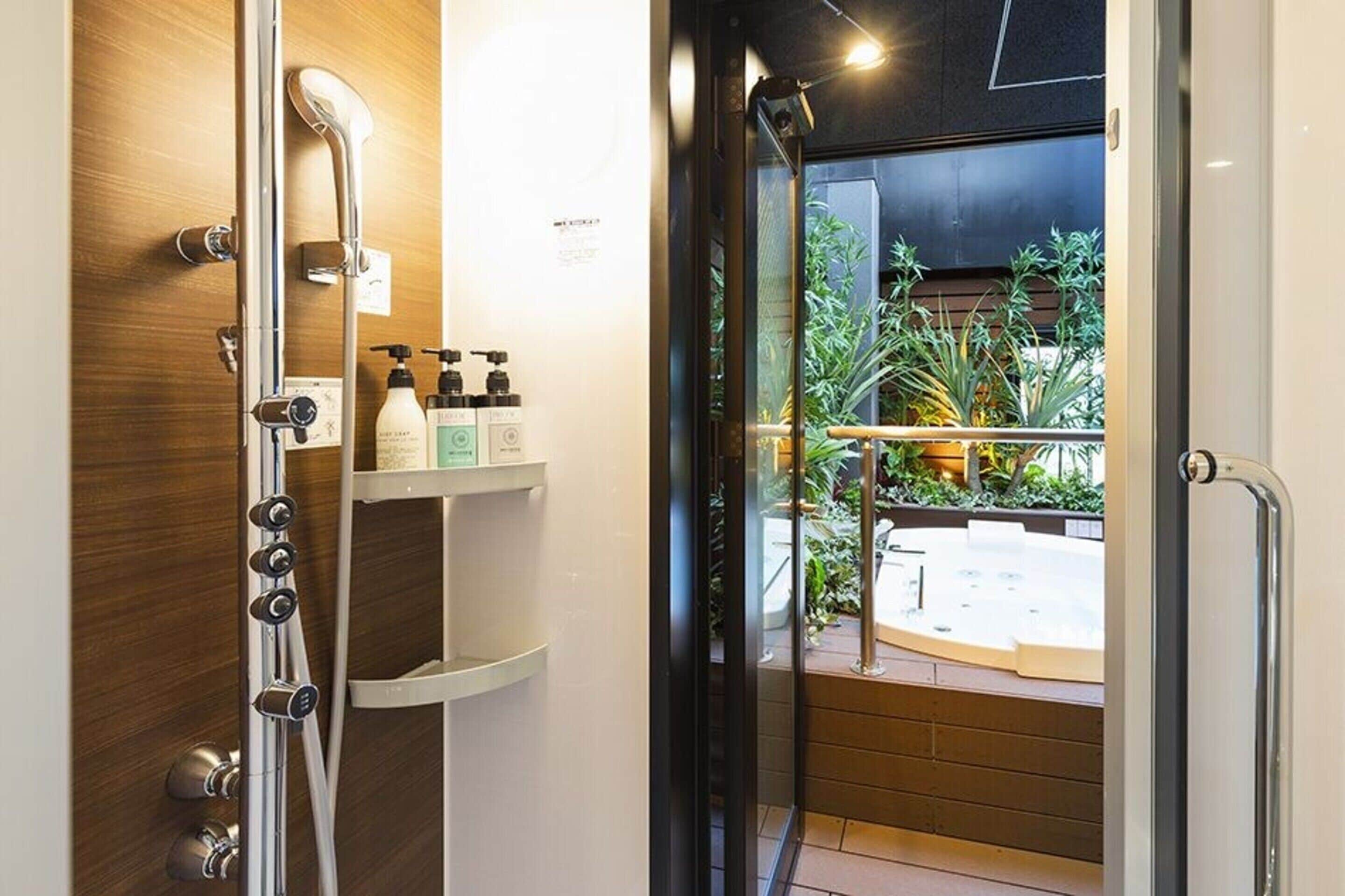 asyl terrace suite room, non smoking | bathroom | free toiletries, hair dryer, slippers, electronic bidet