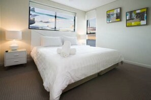 2 bedrooms, in-room safe, iron/ironing board, travel crib