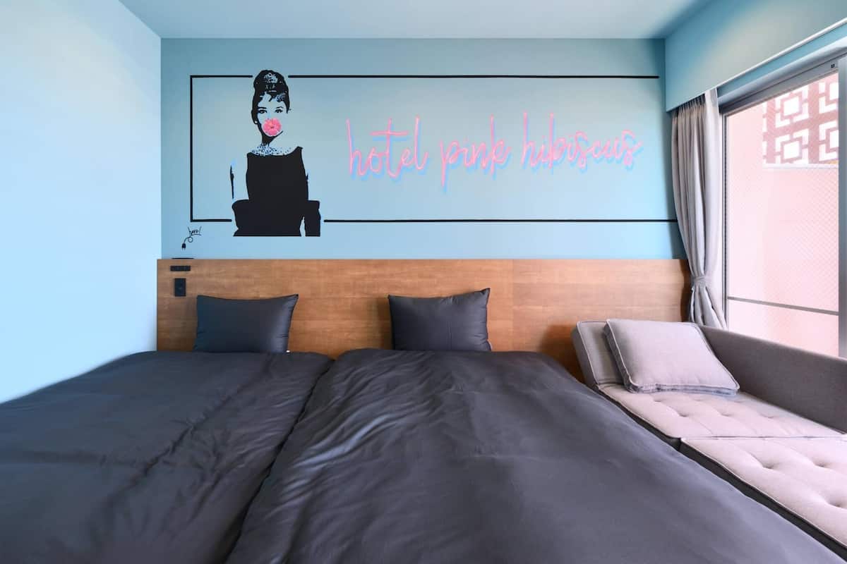 Twin kamer (with Sofabed) | Een bureau, geluiddichte muren, gratis wifi