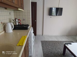 Departamento estándar, con acceso para personas discapacitadas | Cocina privada | Refrigerador, parrilla de estufa, lavavajillas y tetera eléctrica 