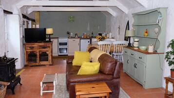 House | Living room | 30-inch TV with digital channels, fireplace