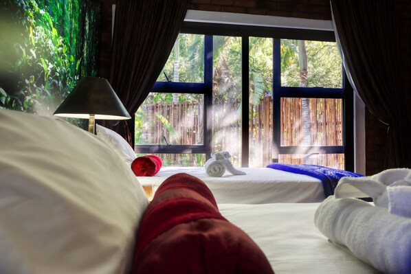 Individually decorated, individually furnished, desk, laptop workspace