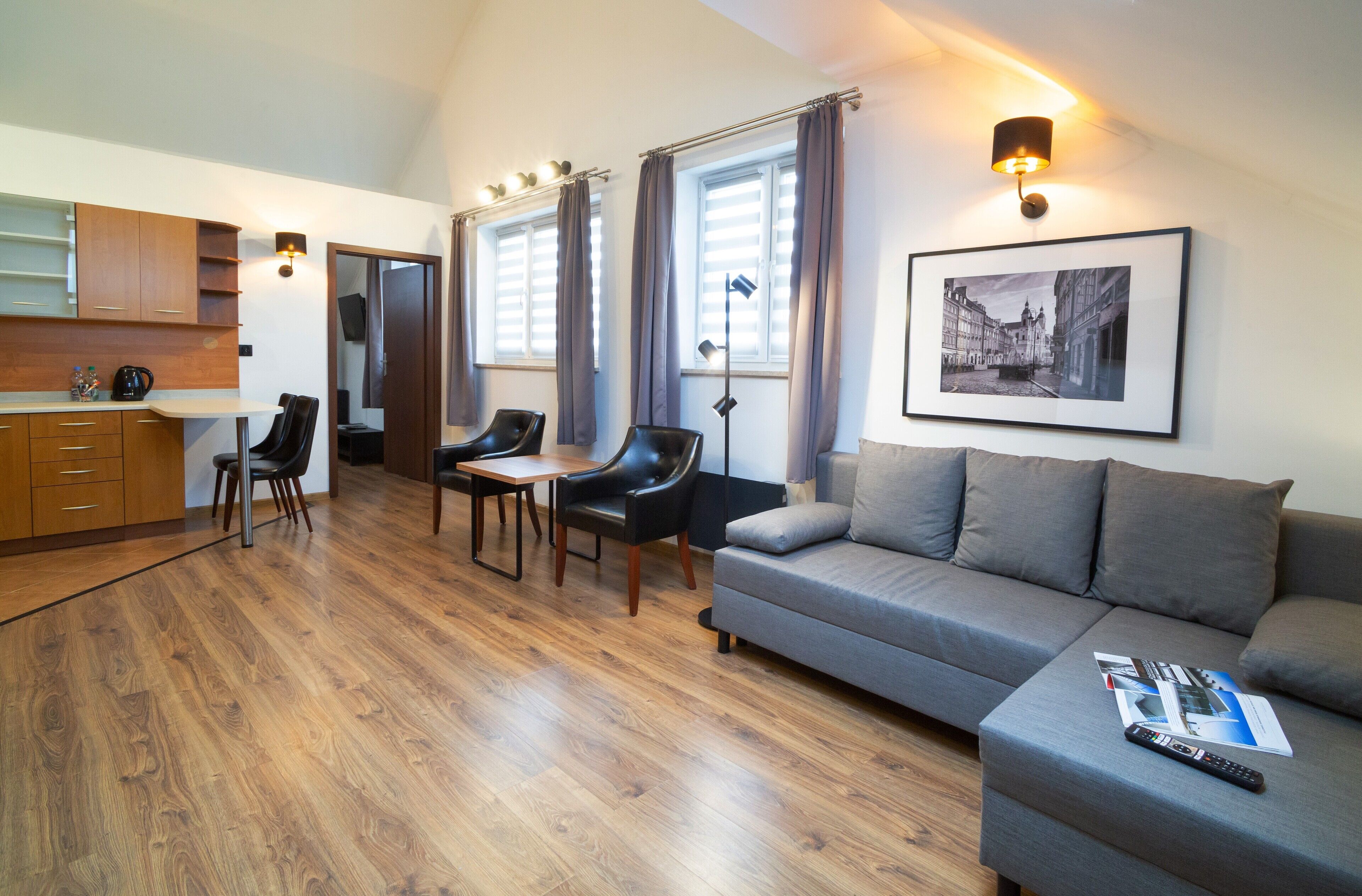 Superior Apartment, Kitchenette | Desk, laptop workspace, iron/ironing board, free WiFi