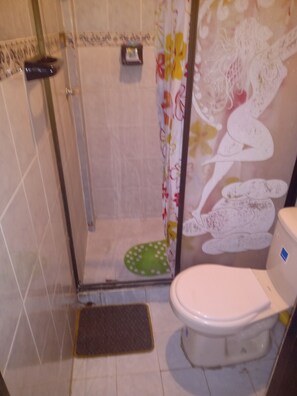 Douche, serviettes fournies
