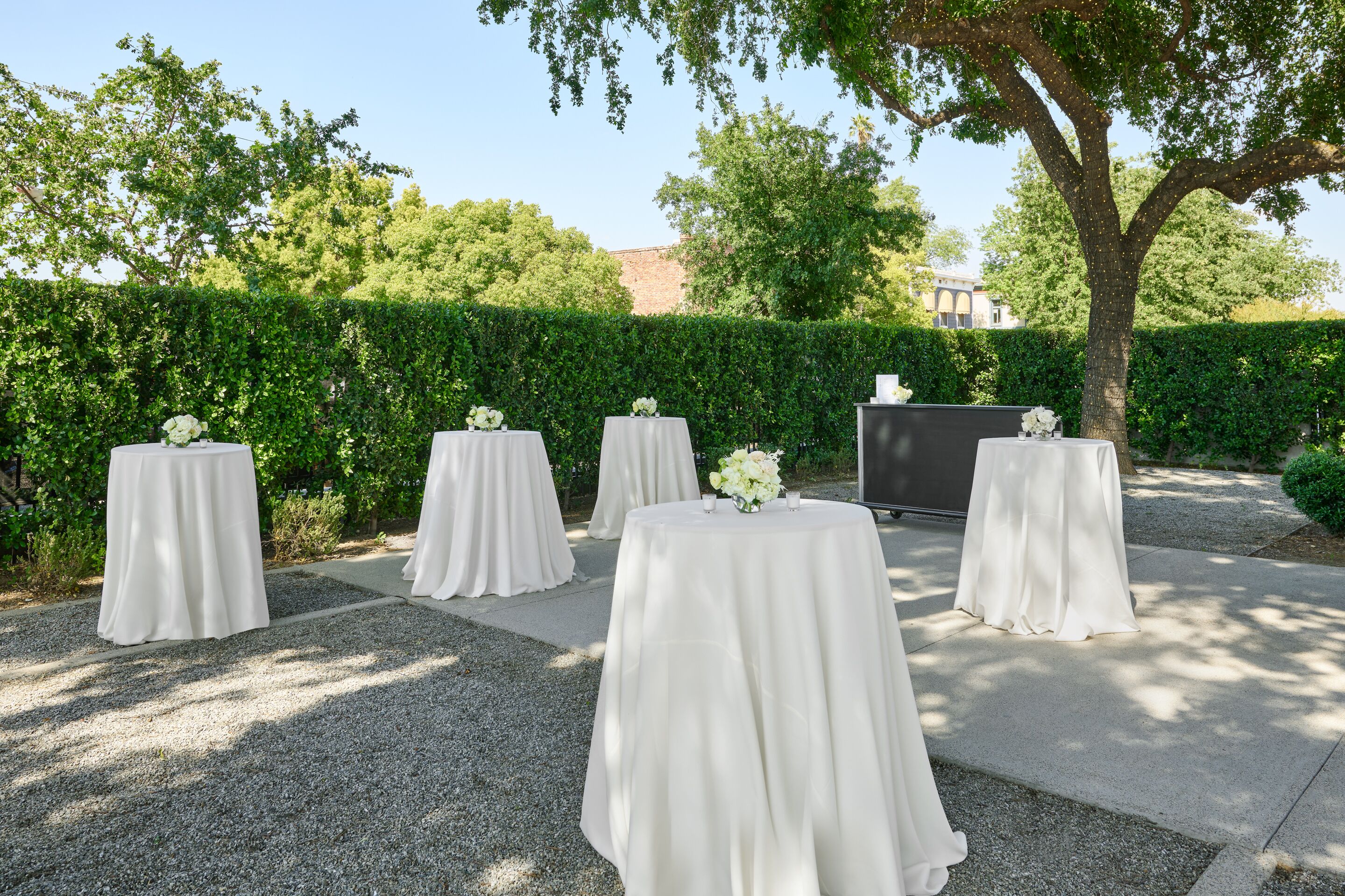 outdoor banquet area