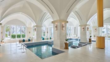 Sauna, steam room, hydrotherapy, aromatherapy, body wraps, body scrubs