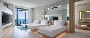 Ropa de cama de alta calidad, edredón y minibar 