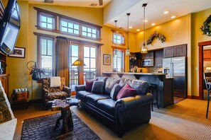 House, Multiple Beds (One Ski Hill Place) | Living room | Flat-screen TV, fireplace, DVD player - One Ski Hill Place (Breckenridge)