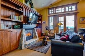 House, Multiple Beds (One Ski Hill Place) | Living room | Flat-screen TV, fireplace, DVD player
