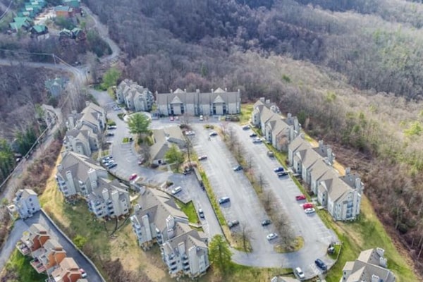 Aerial view of the Summit of Gatlinburg neighborhood