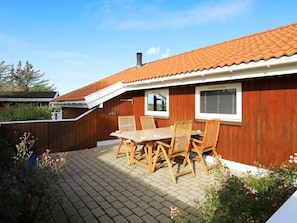 Outdoor dining - 8 Person Holiday Home in Humble (Sydlangeland)