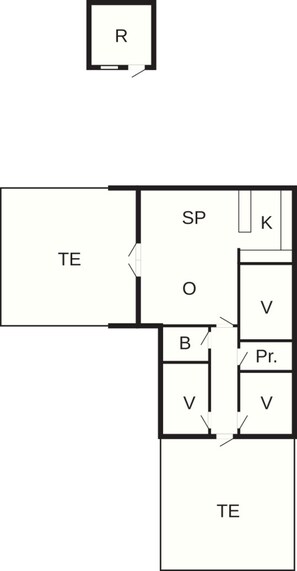 Floor plan - Tranquil Thatched Cottage on Romo-by Traum (Rømø)