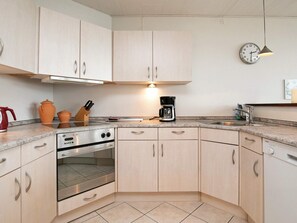 Fridge, microwave, dishwasher, coffee/tea maker