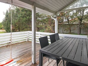 Outdoor dining - 8 Person Holiday Home in Glesborg (Glesborg)