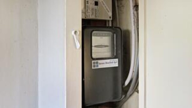A control panel with a label that reads 'Emergency Stop.' - 4 Person Holiday Home in Lemvig (Lemvig)