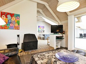 Living room - Serene Holiday Home in Vejers Strand With Whirlpool (Vejers Strand)