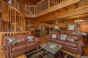 Smart TV, fireplace, video games, DVD player