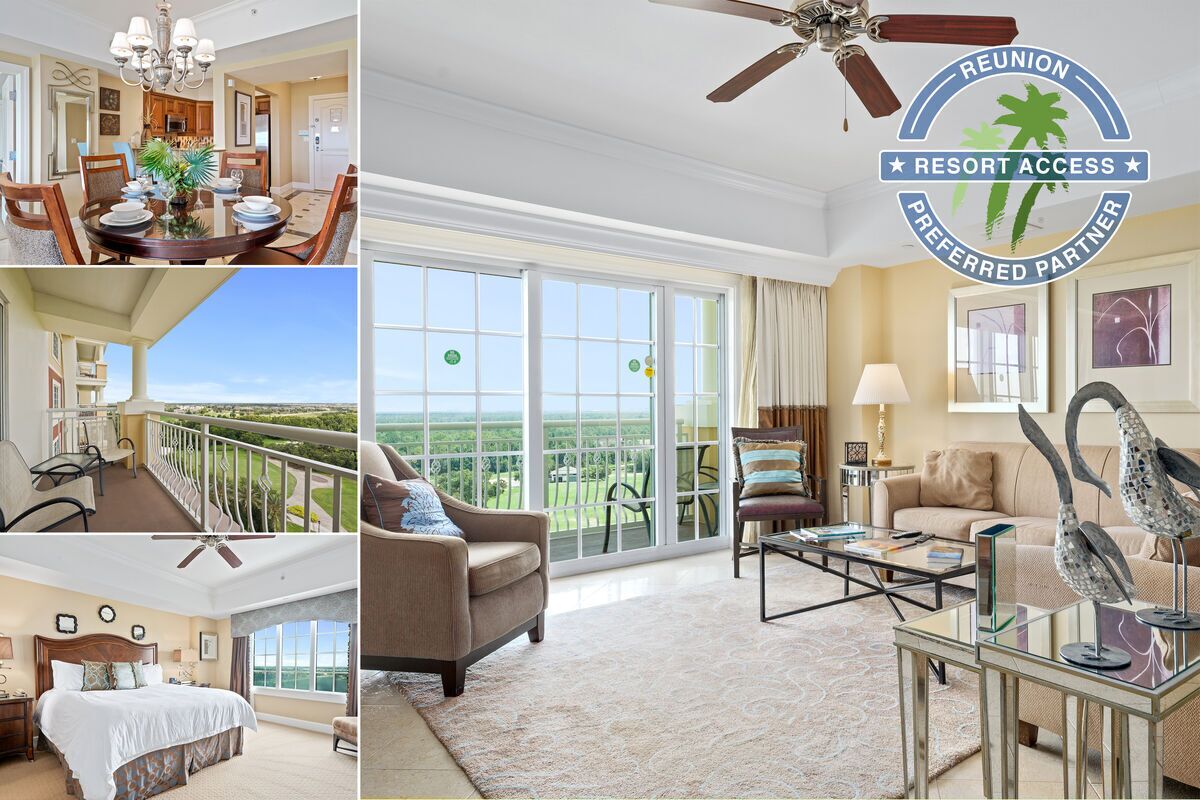 Stunning views from the 9th floor of the golf courses below and the Disney Parks