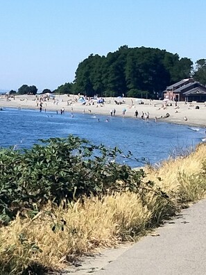 Ubicación cercana a la playa, tumbonas y toallas de playa
