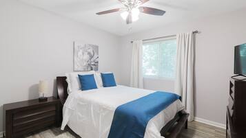 2 chambres, fer et planche Ă repasser, Wi-Fi gratuit, draps fournis