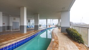 A heated pool